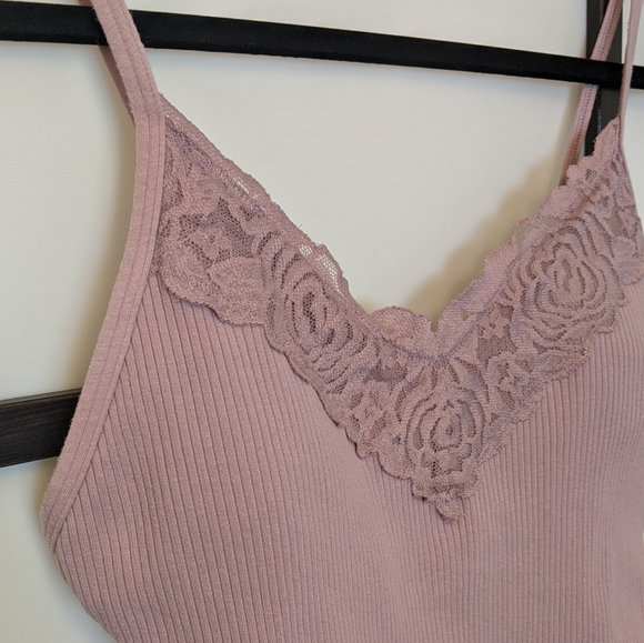 PINK by VS Lavender Ribbed Bodysuit - Picture 3 of 8